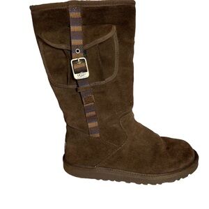 UGG Zip and Pocket  Boho Shearling Boots Size 5